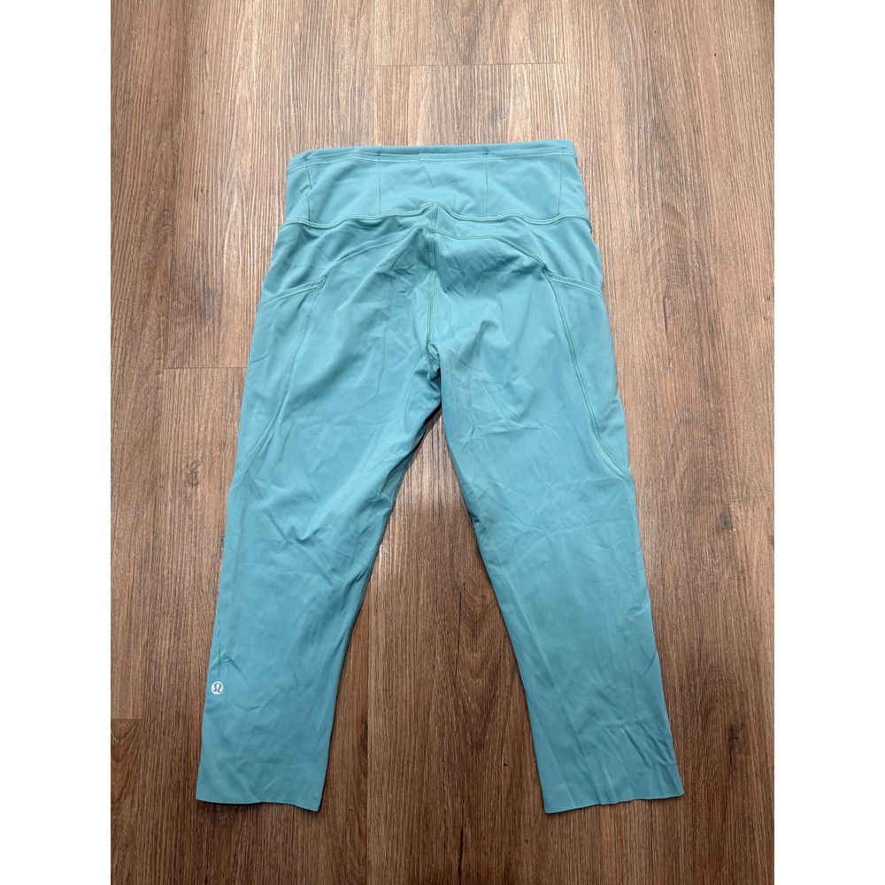 Lululemon‎ Fast and Free High-Rise Crop 19 Nulux Teal Blue Leggings Size 8